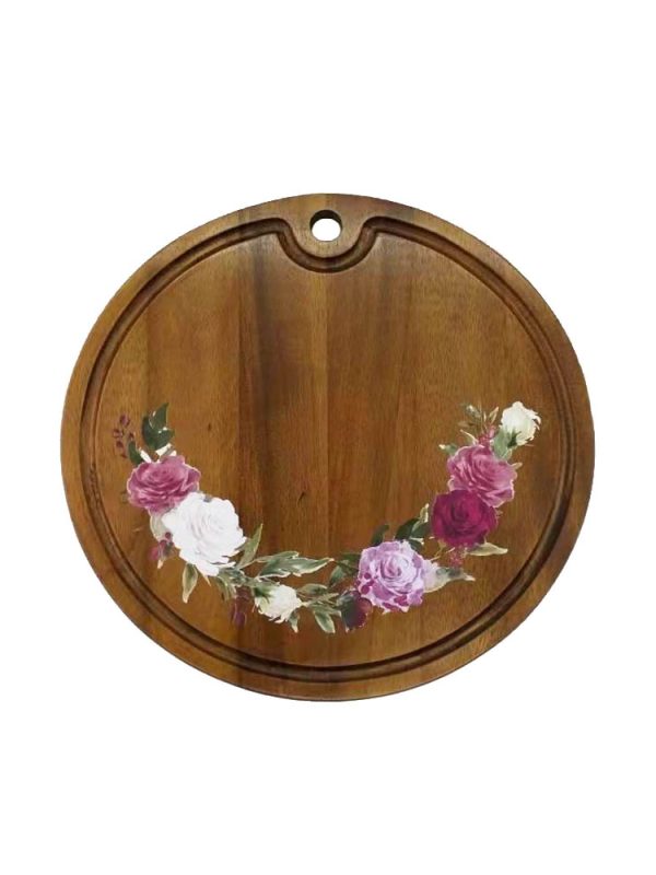Inca Wood Print Round Cutting Board (M)