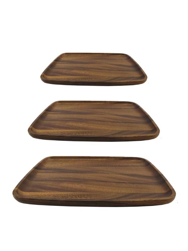 Inca Wood Square Platter Tray