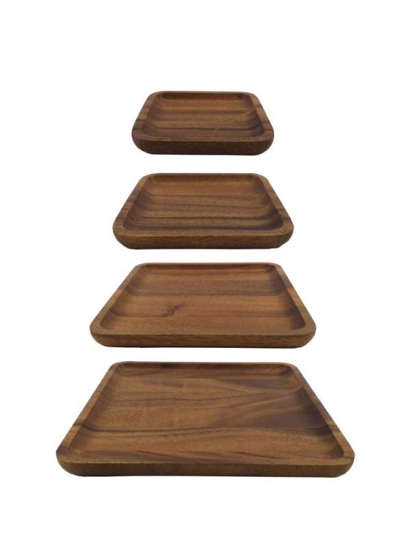 Inca Wood Square Platter Tray