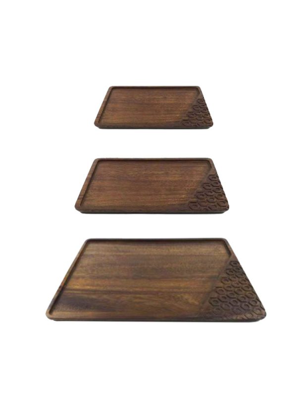 Inca Wood Carved Tray