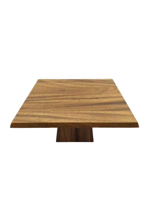 Inca Wood Square Cake Stand